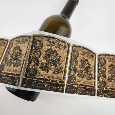 Recycled oak textuur Custom Whiskey Flasket Labels Kleine kleeflabels