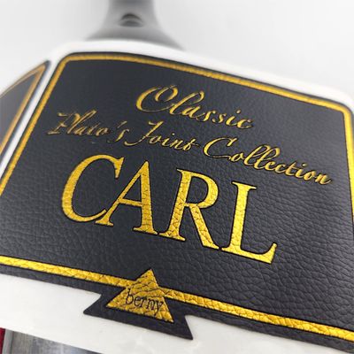 Custom PU Leather Label Geprinte gouden afdruk Waterdicht Custom Leather Tags