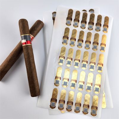 kopen Drank Embossed Sigaren Etiketten Afdrukbaar Waterbestendig Op maat gemaakte gouden folie stickers online manufacture