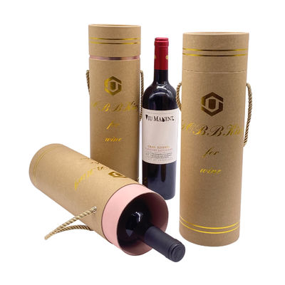 kopen Verpakking van goudfolie papierdoos Custom logo buis wijnverpakkingdoos online manufacture