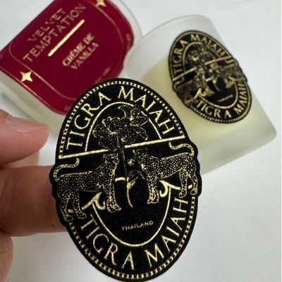 Hoogwaardig zelfklevend, afgekleurd, geïmprimeerd fluweel, parfum, kaarsen, sticker label
