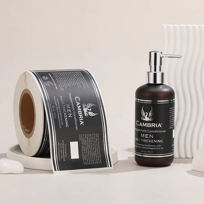 Etiquette Sticker gefolieerde persoonlijke verzorging Goudfolie Vinyl Etiquette Stickers Body Wash Flasje Waterdichte verpakking