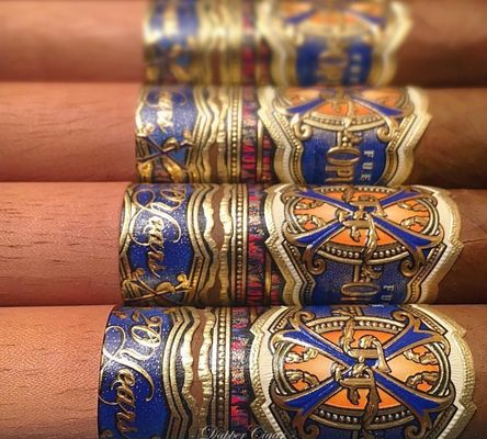 kopen Private Label Custom Shape Eco-friendly Cigar Band and Cigar Label with Gold Foil Printing online manufacture