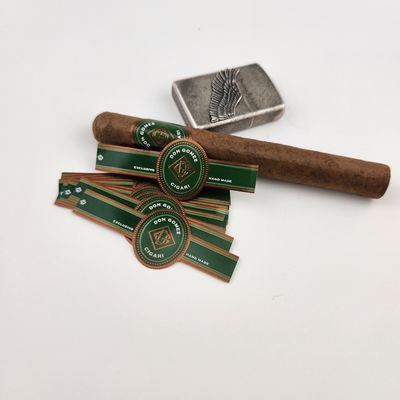 Goede prijs Gepersonaliseerd papier Sigarenetiket Printing Gedrukt Folie Stickers Sigaren Ring Band Etiketten Goud Folie online