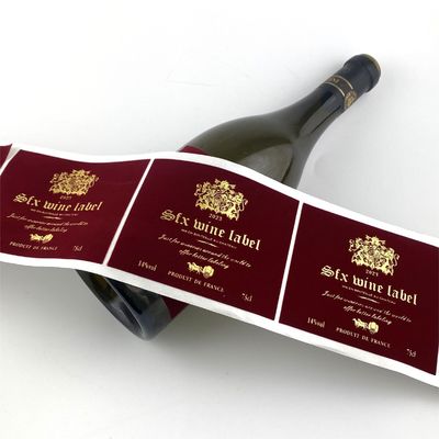 Goede prijs Rood fluweel wijnfles Tags Zilveren embossing private label wijn voor glazen flessen online