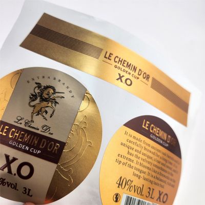 Goede prijs Gepersonaliseerd Brandy Label Custom Whiskey Flask Sticker Voor Drinks Bruiloften online