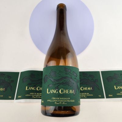 Goede prijs Custom PU Leather Label Wijnfles Etiketten Zilveren folie Leer Merktekens Voor Rode Wijn online