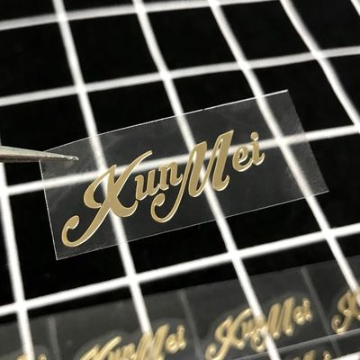 Goede prijs Elektroplaat metalen brief parfum fles etiket goud nikkel geïmprimeerde kaars waarschuwingslabels online