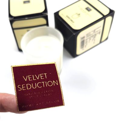 Goede prijs Aromatherapie Velvet Candle Label Printing Gold Foil Double Layer Candle Sticker Labels online