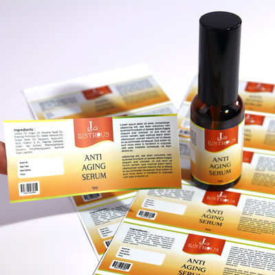 Goede prijs Afdruk Kleeflabel Sticker Transparante logo Cosmetische flessenlabels Helder PVC online