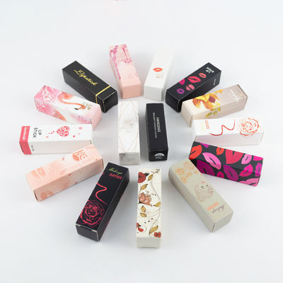 Goede prijs Geprinte papieren doos Verpakking Make-up Laca doos Make-up Cosmetische doos Gouden folie logo online