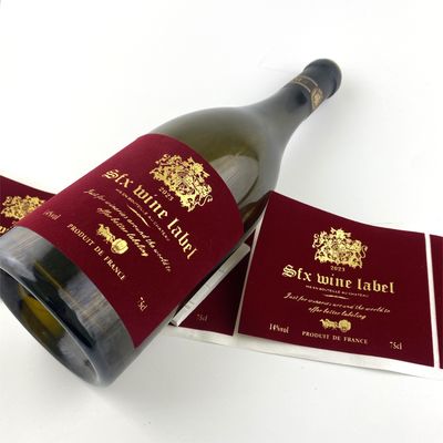 Goede prijs Custom Logo Fles Folie Sticker Gedrukt Metalen Aluminium Rode Wijn Etiketten voor Flessen online