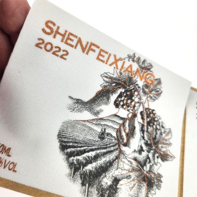 Goede prijs Rode wijnfles stickers bier waterdicht warm stempelen goudfolie witte wijn sticker online