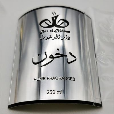 Goede prijs Metallic Luster Parfums Logo Sticker Metal Labels Hot Design Metal 3D Embossed Label online