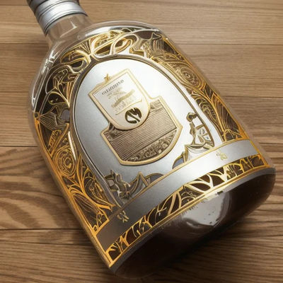 Goede prijs Op maat gemaakte geïmpregneerde sticker metalen aluminium etiketten plaat voor wijn parfum flessen Verpakkingsetiketten online