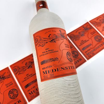 Goede prijs Aangepaste champagne etiketten Gouden folie logo Gift Wedding Party Rode wijn Verpakking Lederijen Sticker online