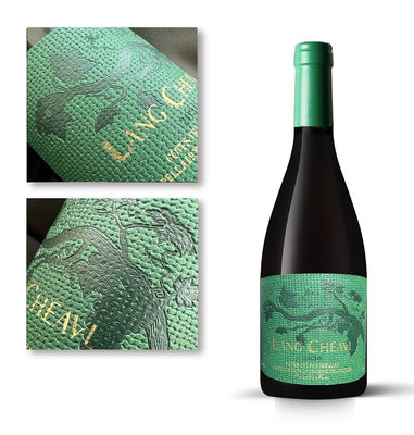 Goede prijs Persoonlijk wijnlabel Zwart Kleur Premium Gold Foil Stamping Leer Rode wijnfles Label online