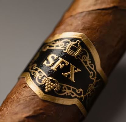 Goede prijs Customized Shape ISO9001 Certified Full-automatic Production Gold Foil Embossed Cigar Label Adhesive Sticker online